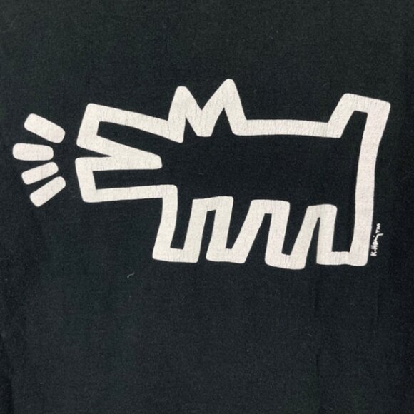 KEITH HARING VINTAGE ORIGINAL POP SHOP 80'S / 90'S T-SHIRT RADIANT BABY & DOG - Picture 4 of 5